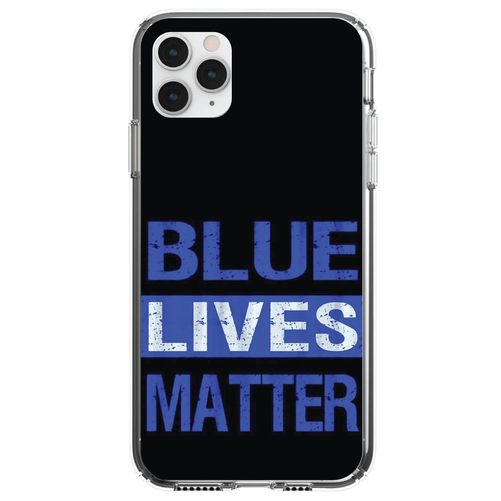 Blue Lives Matter Law Enforcement Clear Shockproof iPhone Case