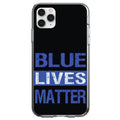 Blue Lives Matter Law Enforcement Clear Shockproof iPhone Case