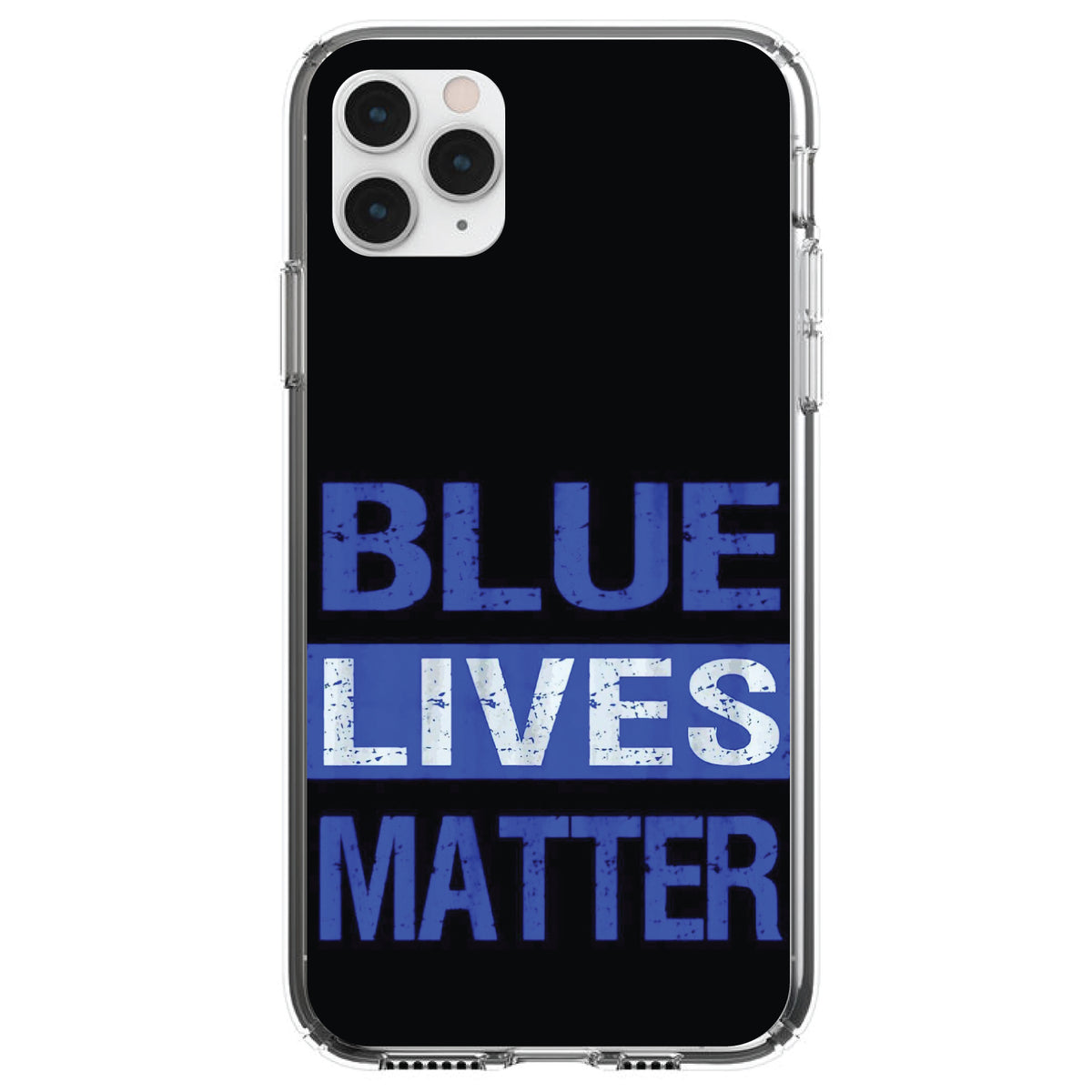 Blue Lives Matter Law Enforcement Clear Shockproof iPhone Case