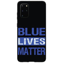 DistinctInk® Hard Plastic Snap-On Case for Apple iPhone or Samsung Galaxy - Blue Lives Matter Law Enforcement