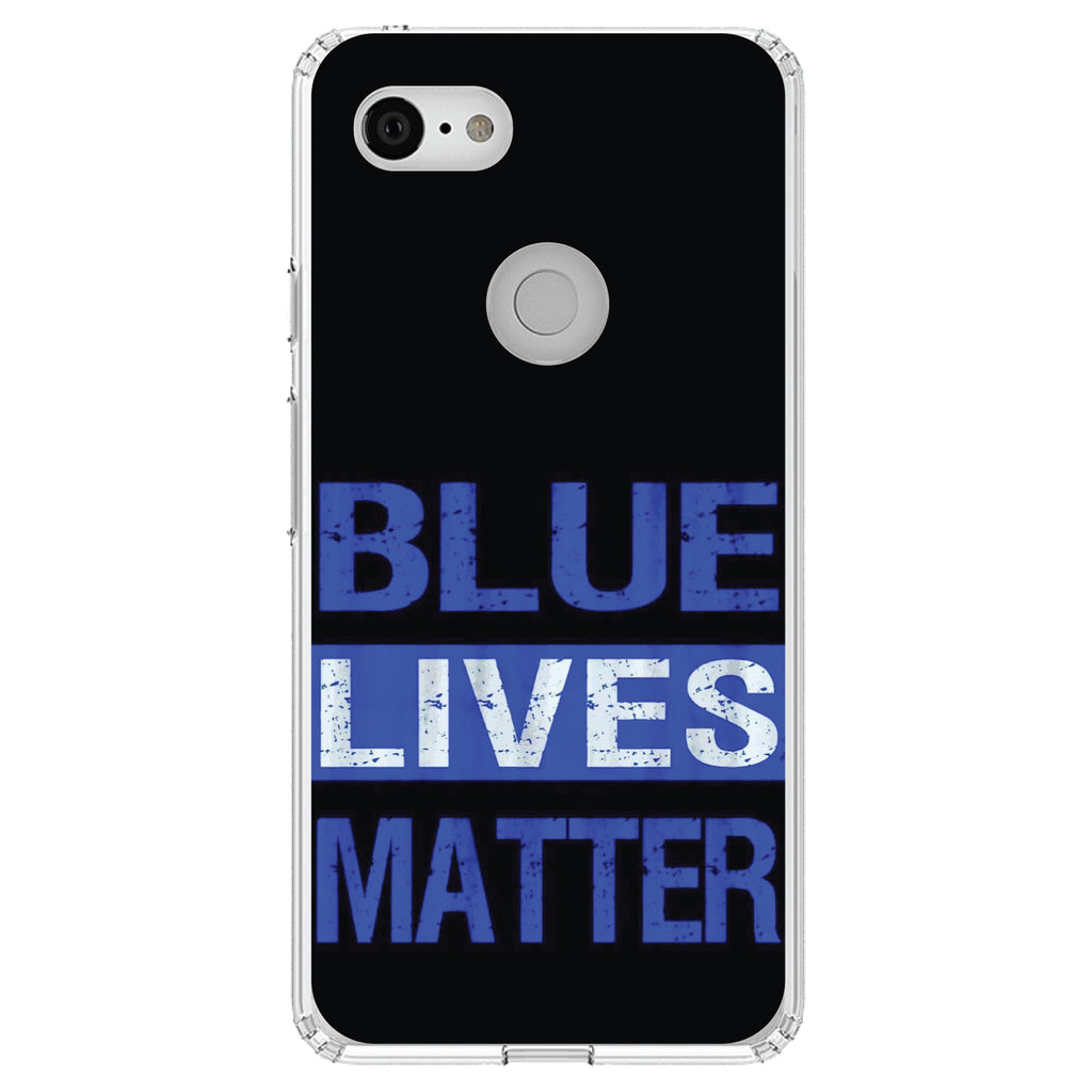 Blue Lives Matter Law Enforcement Clear Shockproof iPhone Case, view 21