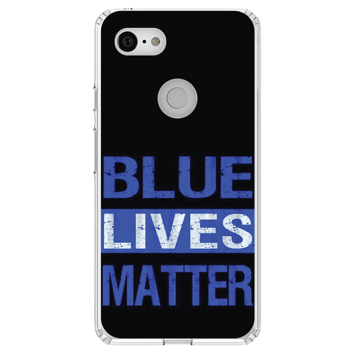 Blue Lives Matter Law Enforcement Clear Shockproof iPhone Case, view 21