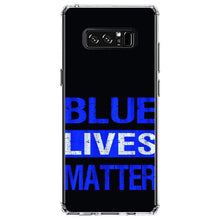 DistinctInk® Clear Shockproof Hybrid Case for Apple iPhone / Samsung Galaxy / Google Pixel - Blue Lives Matter Law Enforcement