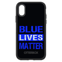 DistinctInk™ OtterBox Symmetry Series Case for Apple iPhone / Samsung Galaxy / Google Pixel - Blue Lives Matter Law Enforcement