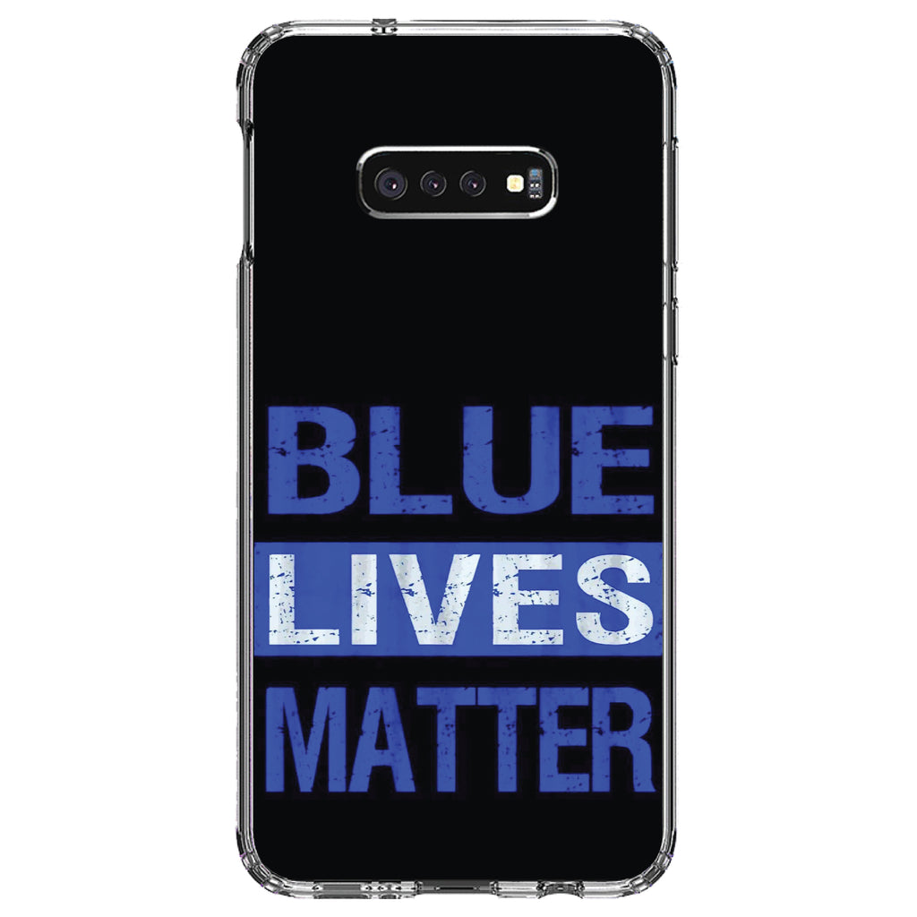 Blue Lives Matter Law Enforcement Clear Shockproof iPhone Case, view 18