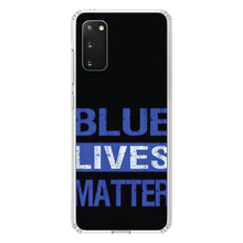 DistinctInk® Clear Shockproof Hybrid Case for Apple iPhone / Samsung Galaxy / Google Pixel - Blue Lives Matter Law Enforcement