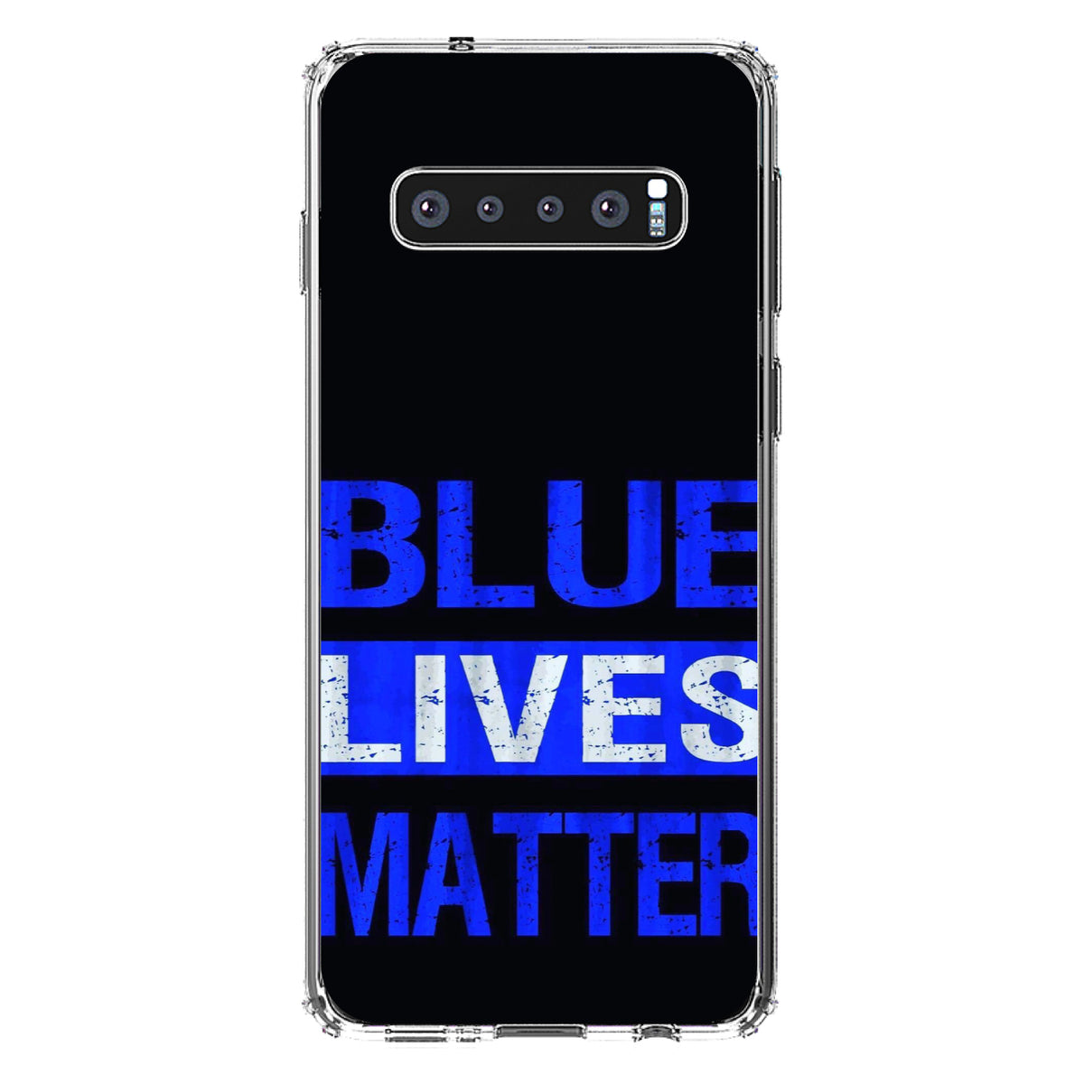 Blue Lives Matter Law Enforcement Clear Shockproof iPhone Case, view 16