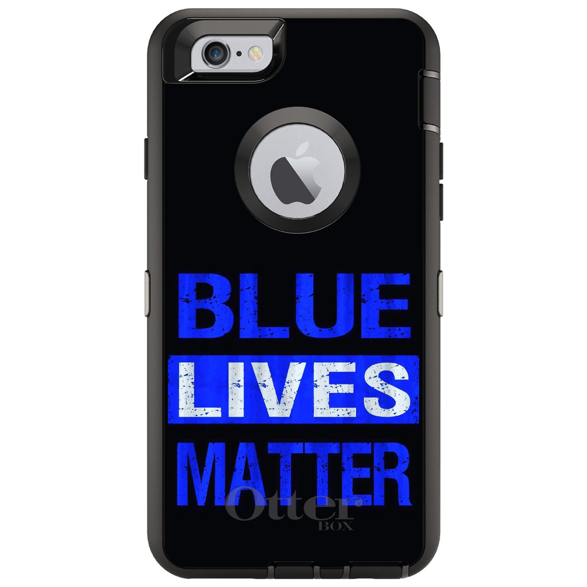Blue Lives Matter Law Enforcement OtterBox Defender Case for iPhone & Galaxy, view 4