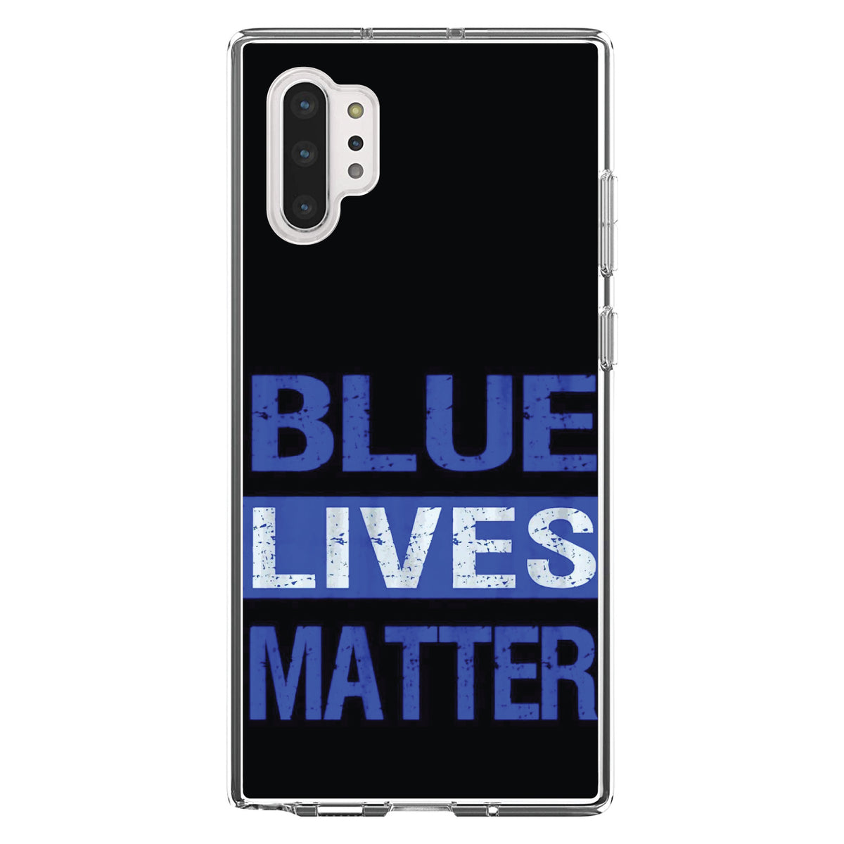 Blue Lives Matter Law Enforcement Clear Shockproof iPhone Case, view 10