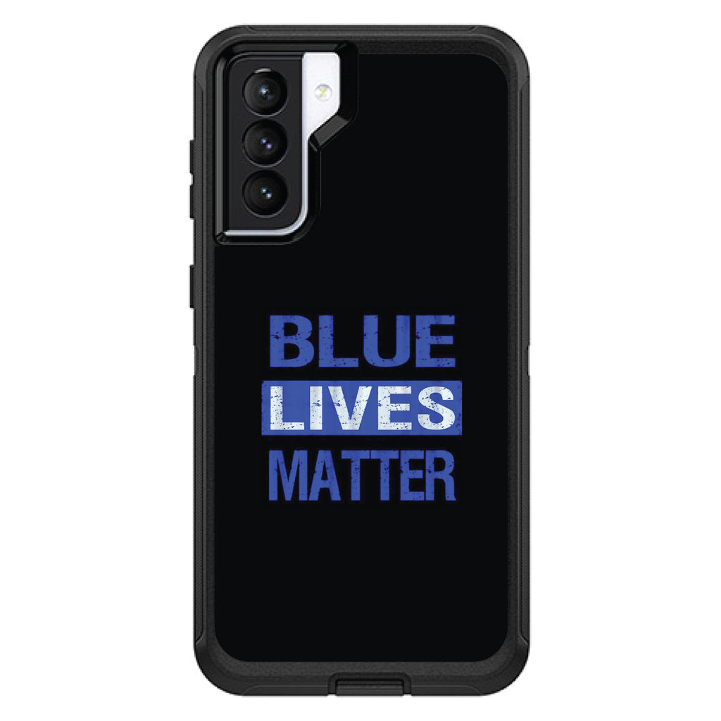 Blue Lives Matter Law Enforcement OtterBox Defender Case for iPhone & Galaxy, view 6