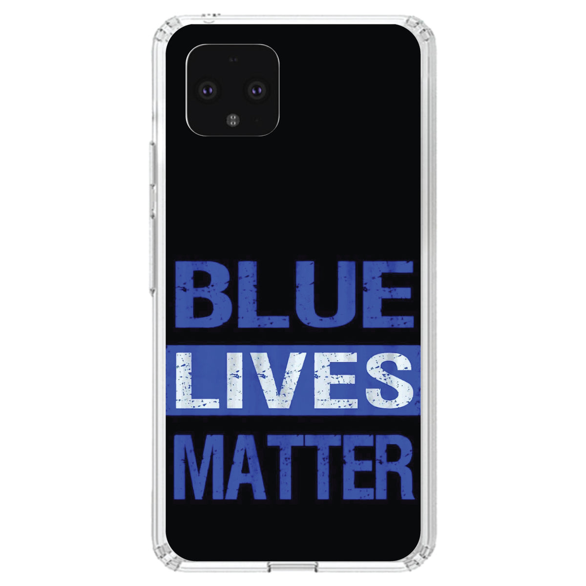Blue Lives Matter Law Enforcement Clear Shockproof iPhone Case, view 23