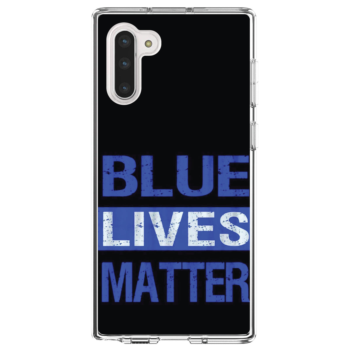 Blue Lives Matter Law Enforcement Clear Shockproof iPhone Case, view 9