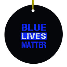 Blue Lives Matter Law Enforcement Ceramic Ornament