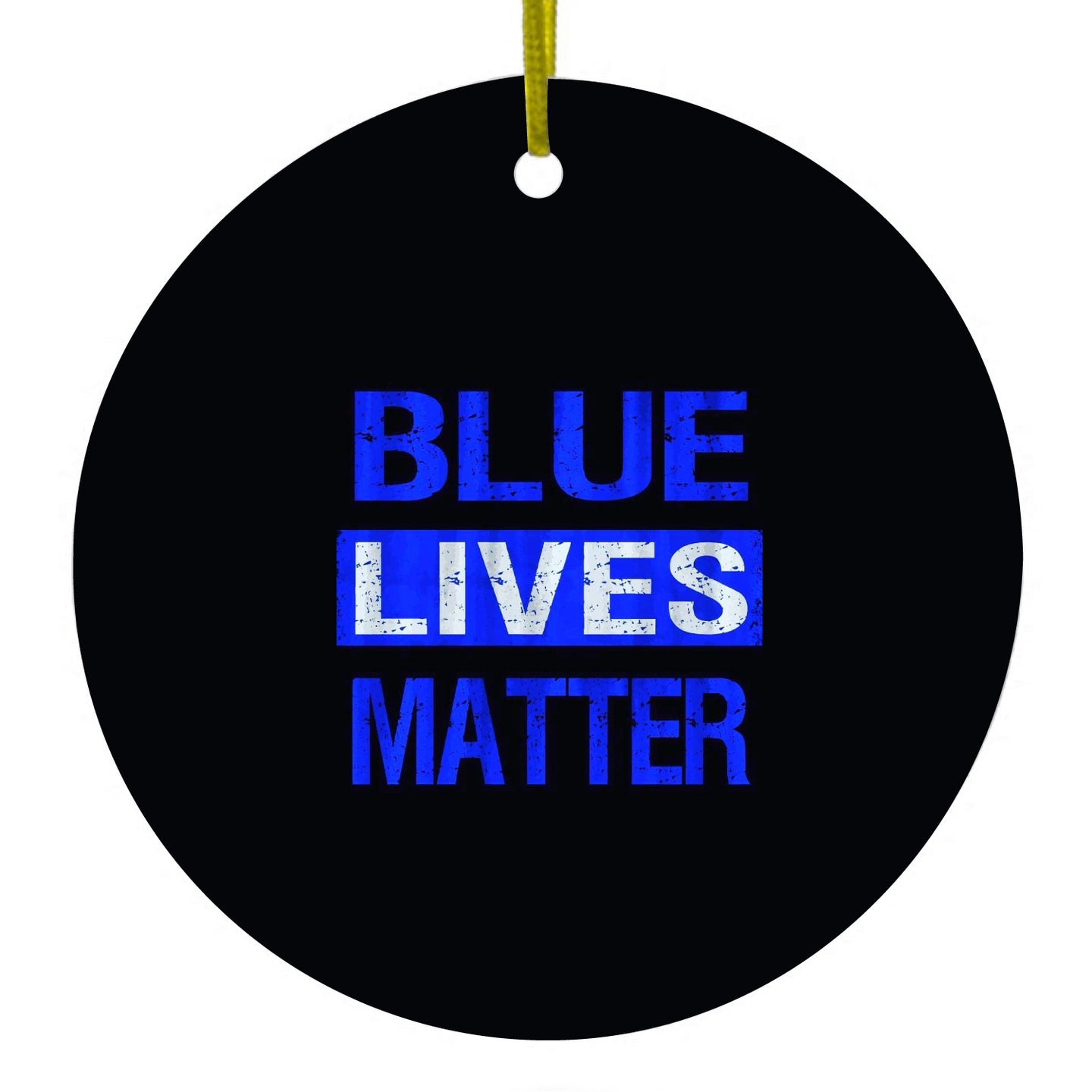 Blue Lives Matter Law Enforcement Ceramic Ornament