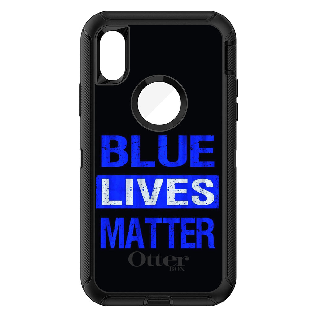 Blue Lives Matter Law Enforcement OtterBox Defender Case for iPhone & Galaxy, view 3
