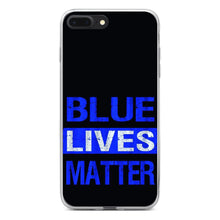 DistinctInk® Clear Shockproof Hybrid Case for Apple iPhone / Samsung Galaxy / Google Pixel - Blue Lives Matter Law Enforcement