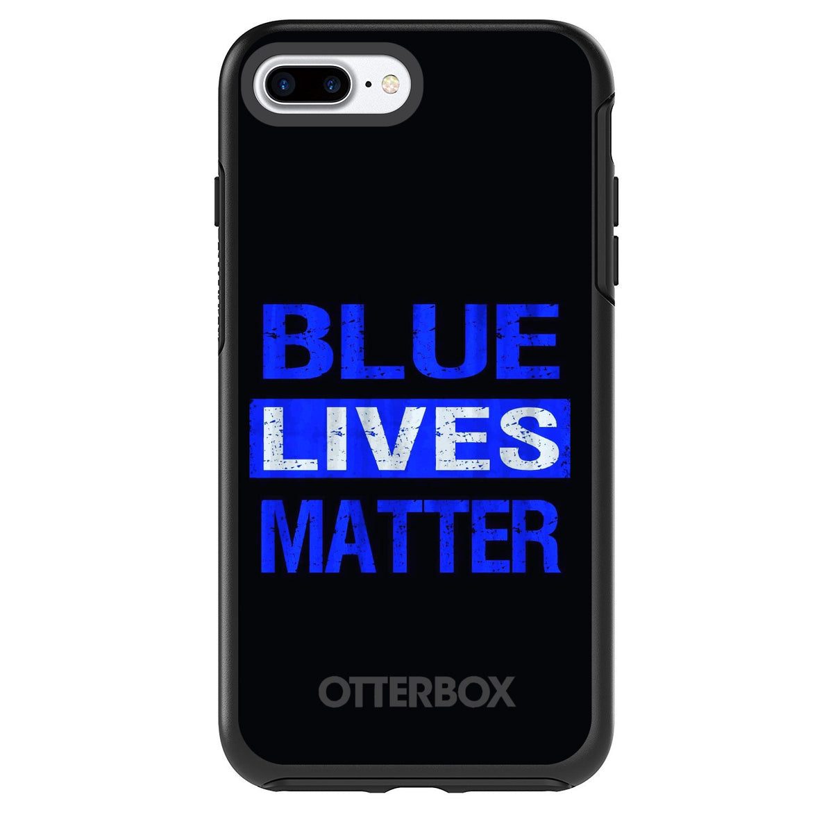 Blue Lives Matter Law Enforcement OtterBox Symmetry Case for iPhone & Galaxy, view 2