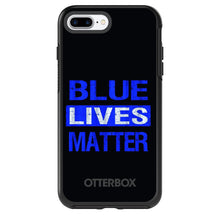 DistinctInk™ OtterBox Symmetry Series Case for Apple iPhone / Samsung Galaxy / Google Pixel - Blue Lives Matter Law Enforcement