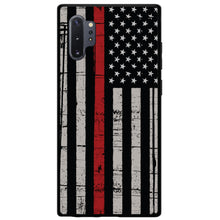 DistinctInk® Hard Plastic Snap-On Case for Apple iPhone or Samsung Galaxy - Weathered Thin Red Line