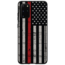 DistinctInk® Hard Plastic Snap-On Case for Apple iPhone or Samsung Galaxy - Weathered Thin Red Line