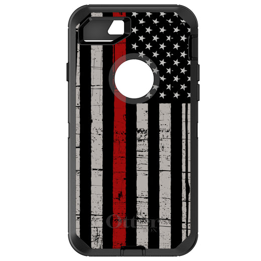 Weathered Thin Red Line OtterBox Defender Case for iPhone & Galaxy