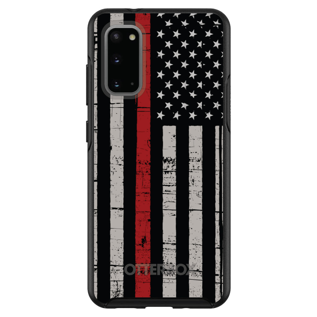 Weathered Thin Red Line OtterBox Symmetry Case for iPhone & Galaxy, view 5
