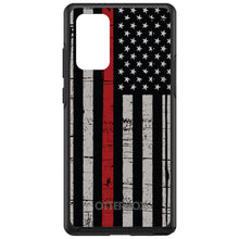 DistinctInk™ OtterBox Symmetry Series Case for Apple iPhone / Samsung Galaxy / Google Pixel - Weathered Thin Red Line