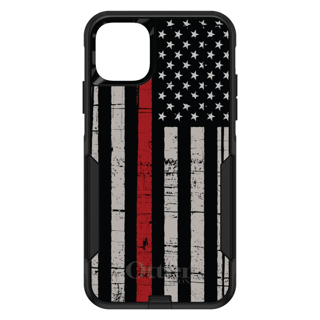 Weathered Thin Red Line OtterBox Commuter Case for iPhone & Galaxy, view 2