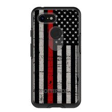 DistinctInk™ OtterBox Symmetry Series Case for Apple iPhone / Samsung Galaxy / Google Pixel - Weathered Thin Red Line