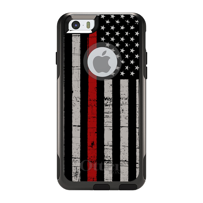 Weathered Thin Red Line OtterBox Commuter Case for iPhone & Galaxy, view 4