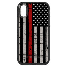 DistinctInk™ OtterBox Symmetry Series Case for Apple iPhone / Samsung Galaxy / Google Pixel - Weathered Thin Red Line