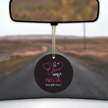 DistinctInk® Hanging Ceramic Christmas Tree Ornament with Gold String - Great Gift / Present - 2 3/4 inch Diameter - I Love Being A Nurse Most of the Time