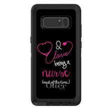DistinctInk™ OtterBox Defender Series Case for Apple iPhone / Samsung Galaxy / Google Pixel - I Love Being A Nurse Most of the Time