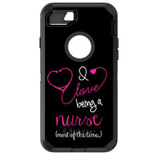 DistinctInk™ OtterBox Defender Series Case for Apple iPhone / Samsung Galaxy / Google Pixel - I Love Being A Nurse Most of the Time