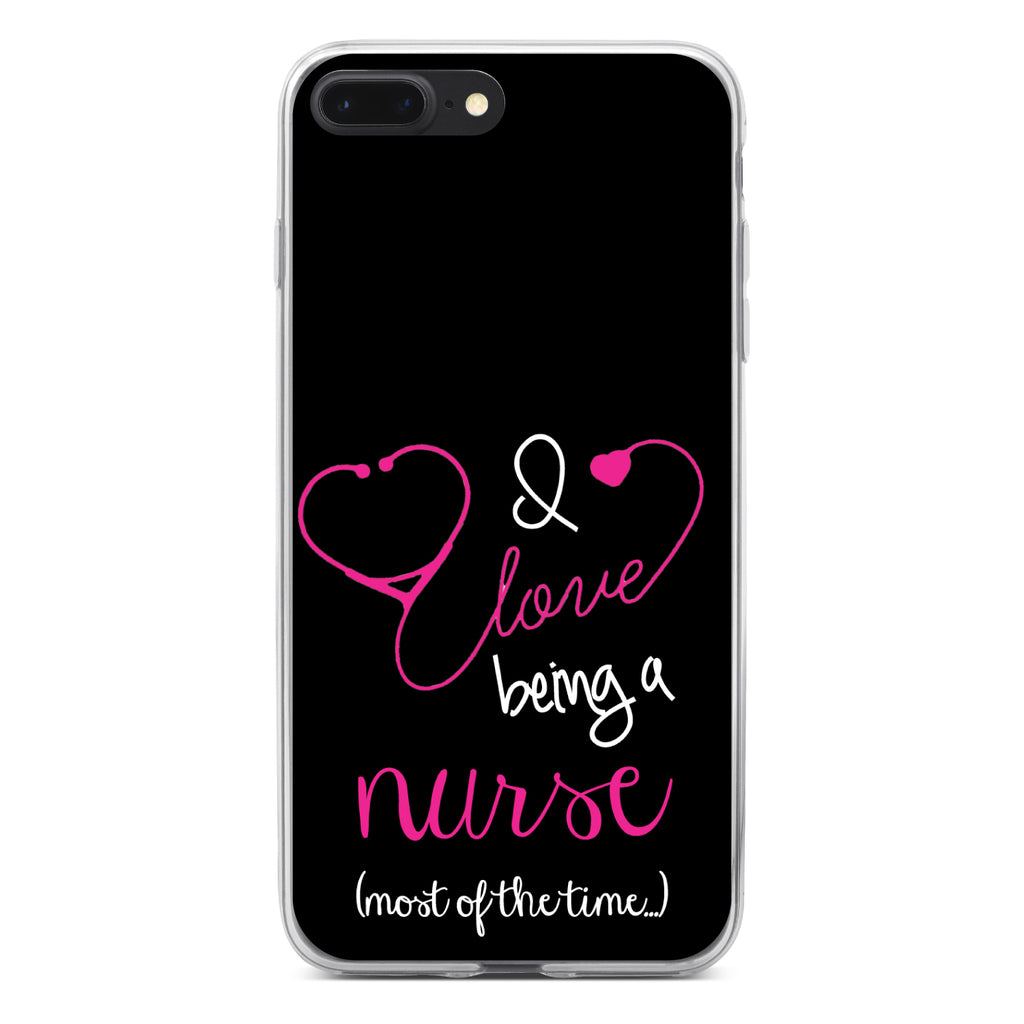I Love Being A Nurse Most of the Time Clear Shockproof iPhone Case, view 6