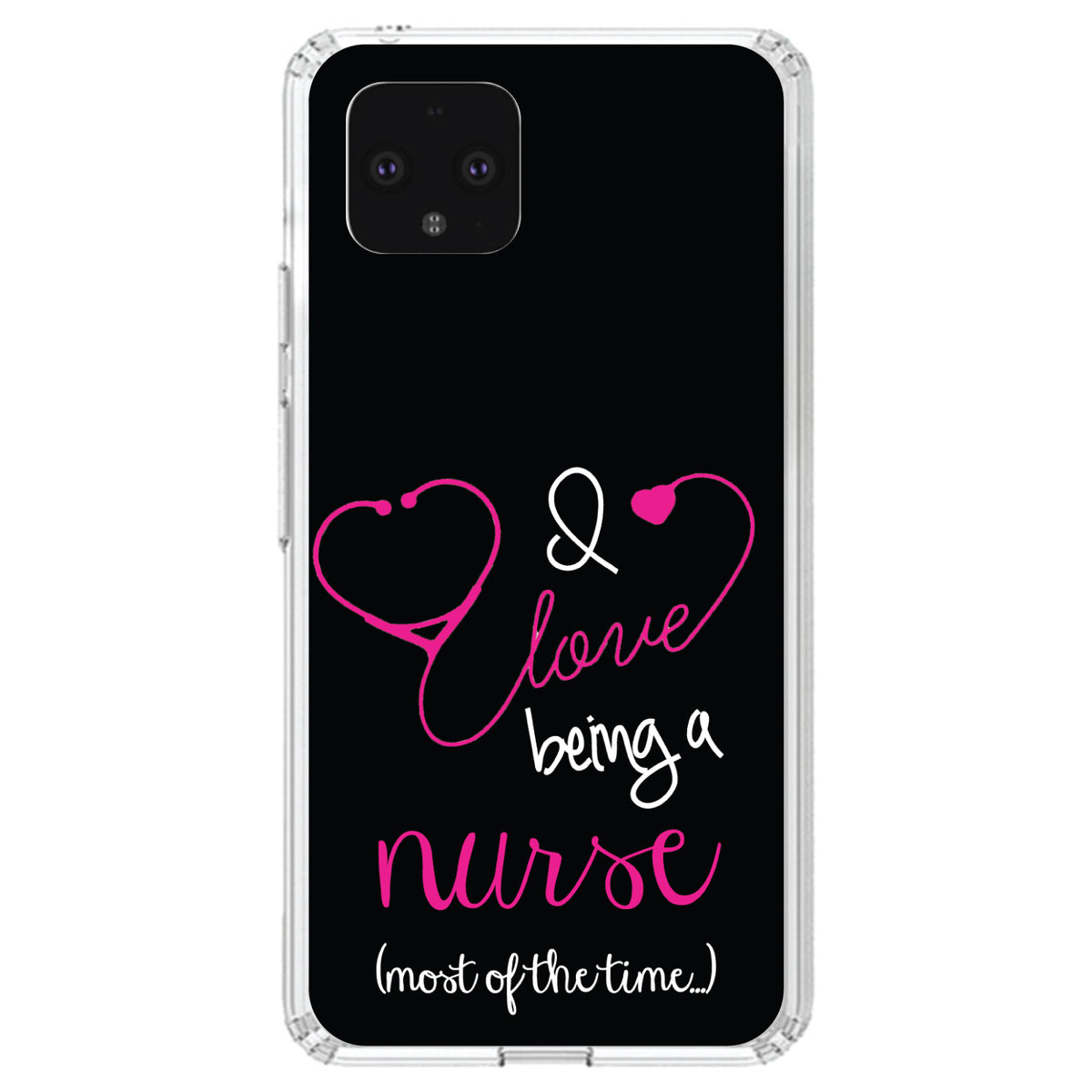 I Love Being A Nurse Most of the Time Clear Shockproof iPhone Case, view 24