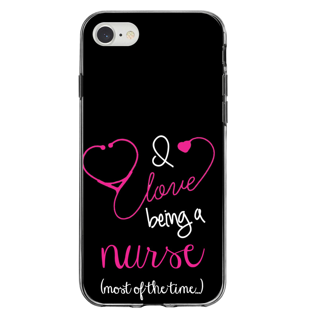 I Love Being A Nurse Most of the Time Clear Shockproof iPhone Case, view 5