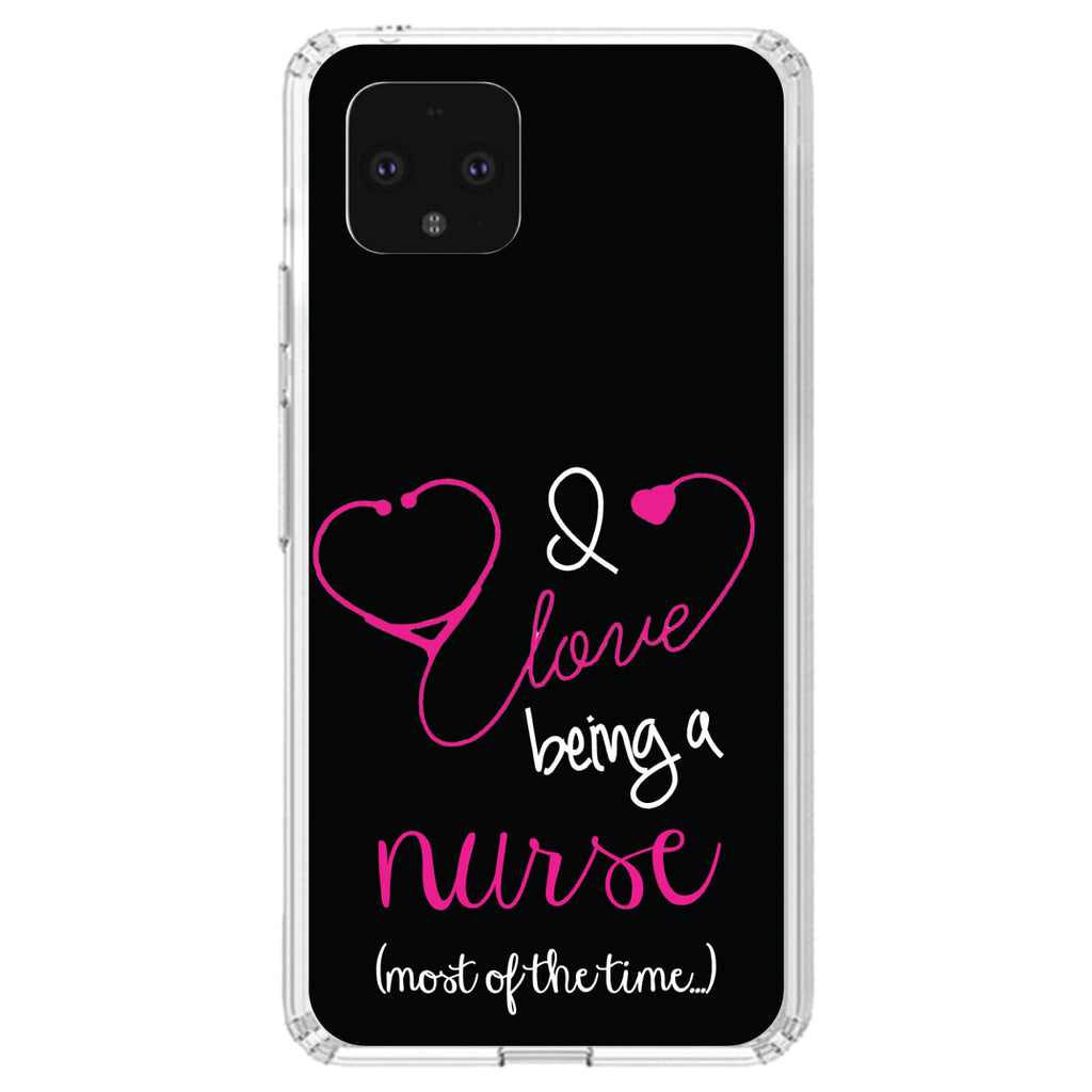 I Love Being A Nurse Most of the Time Clear Shockproof iPhone Case, view 23