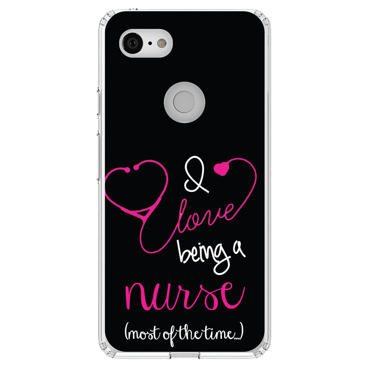 I Love Being A Nurse Most of the Time Clear Shockproof iPhone Case, view 22