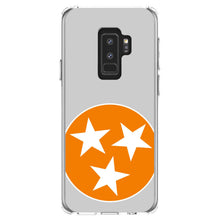 DistinctInk® Clear Shockproof Hybrid Case for Apple iPhone / Samsung Galaxy / Google Pixel - Grey Orange Tennessee Flag