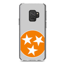 DistinctInk® Clear Shockproof Hybrid Case for Apple iPhone / Samsung Galaxy / Google Pixel - Grey Orange Tennessee Flag