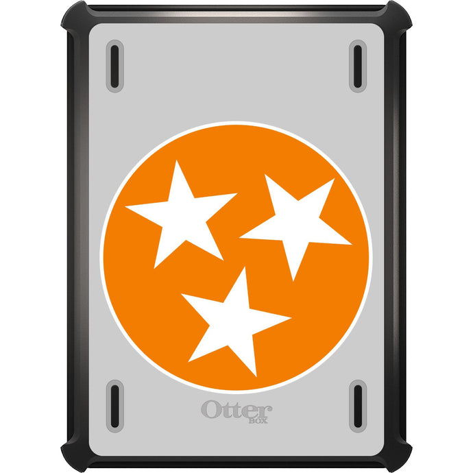 DistinctInk™ OtterBox Defender Series Case for Apple iPad / iPad Pro / iPad Air / iPad Mini - Grey Orange Tennessee Flag