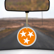 Grey Orange Tennessee Flag Ceramic Ornament