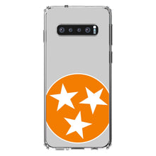 DistinctInk® Clear Shockproof Hybrid Case for Apple iPhone / Samsung Galaxy / Google Pixel - Grey Orange Tennessee Flag