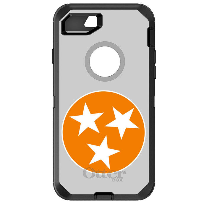 DistinctInk™ OtterBox Defender Series Case for Apple iPhone / Samsung Galaxy / Google Pixel - Grey Orange Tennessee Flag