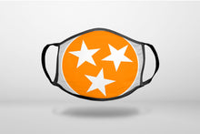 Grey Orange Tennessee Flag - 3-Ply Reusable Soft Face Mask Covering, Unisex, Cotton Inner Layer