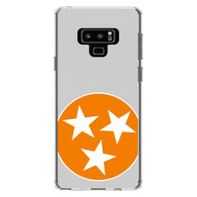DistinctInk® Clear Shockproof Hybrid Case for Apple iPhone / Samsung Galaxy / Google Pixel - Grey Orange Tennessee Flag