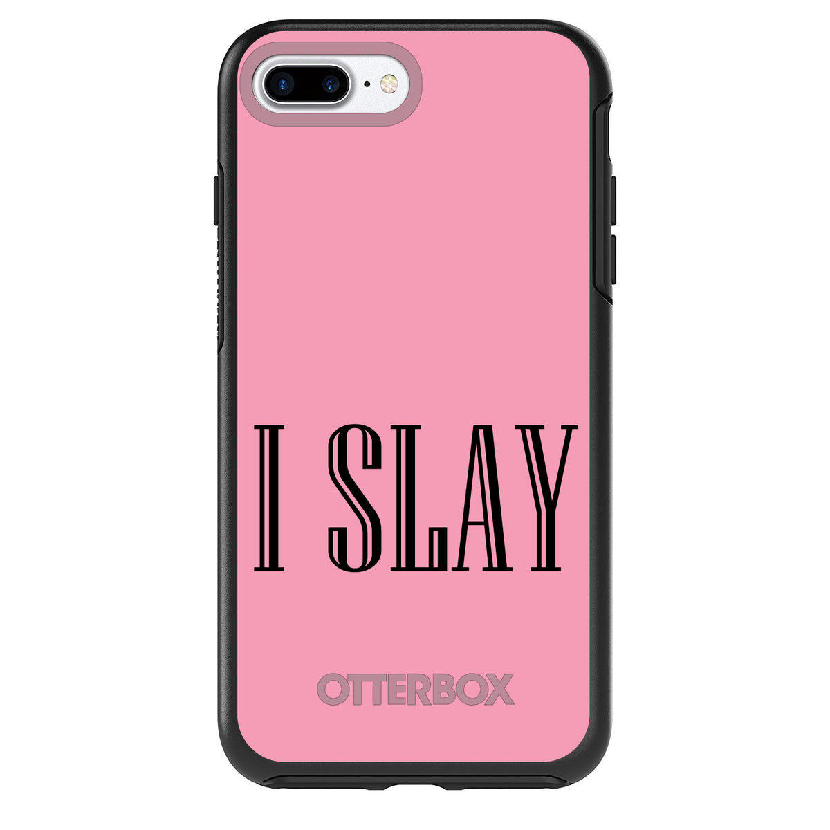 Black Pink I Slay OtterBox Symmetry Case for iPhone & Galaxy, view 2