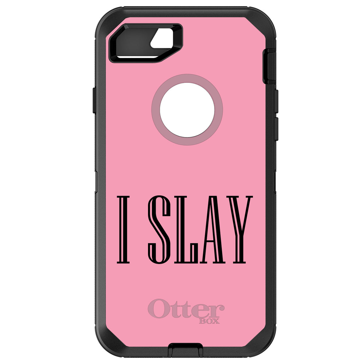 Black Pink I Slay OtterBox Defender Case for iPhone & Galaxy