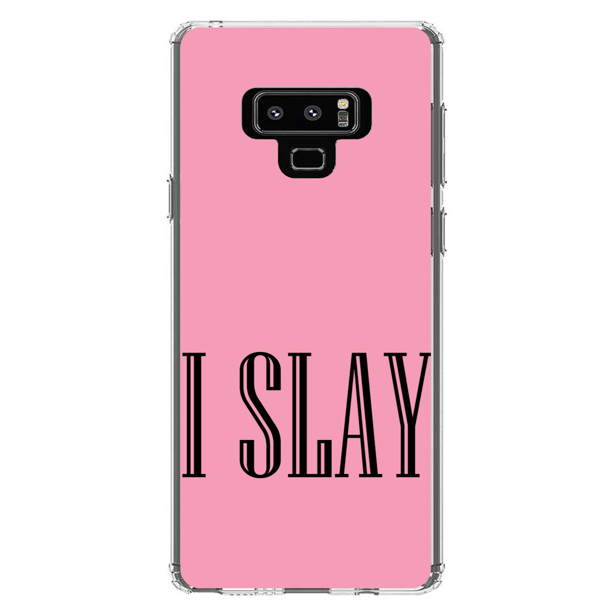 Black Pink I Slay Clear Shockproof iPhone Case, view 11
